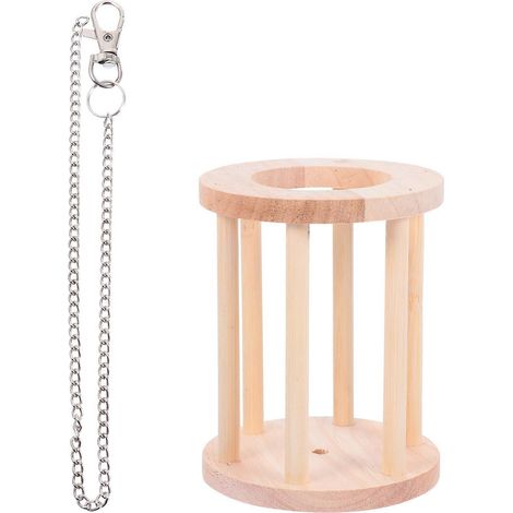 Râtelier à foin compatible avec les lapins, dimensions : 9,5 x 9,5 x 12 cm. Protège des urines et des excréments. 1 pièce. (1/5)
