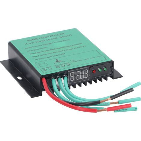 Contrôleur de D'éolienne MPPT avec Indicateur LED Clair 100W-600W 12V 24V IP67 étanche pour les Amateurs D'éoliennes (1/5)