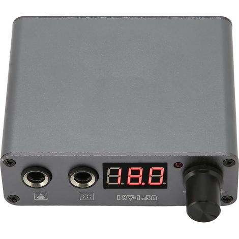Alimentation pour tatouage gris argenté, USB, alliage d'aluminium, affichage numérique LED, régulateur de puissance, transformateur (1/5)