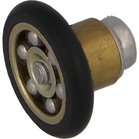 Roulement pour Cabine de Douche Lot de 2 Unités Ø 20/6 mm Roulement Avant et Vis M4x12 Pour Porte Coulissante de Douches de Salle de Bain Nylon Noir (1/5)