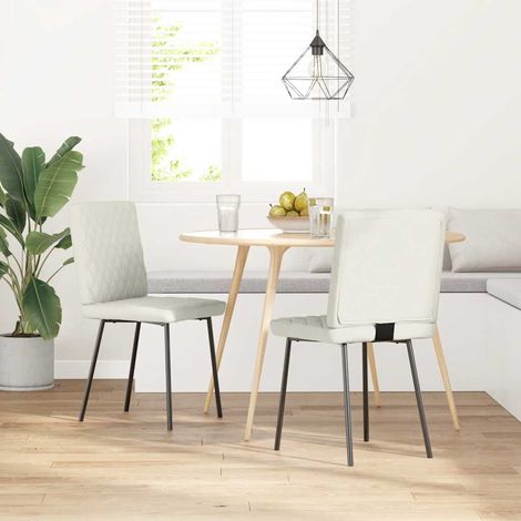 Maison Exclusive - Sedie da Pranzo 2 pz Crema in Velluto (1/5)