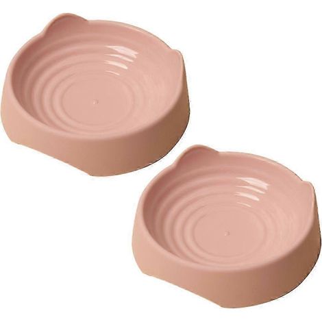 Filiyano-Gamelles peu profondes antidérapantes pour chat, en polypropylène de qualité alimentaire, faciles à manger, gardent le visage propre (1/5)