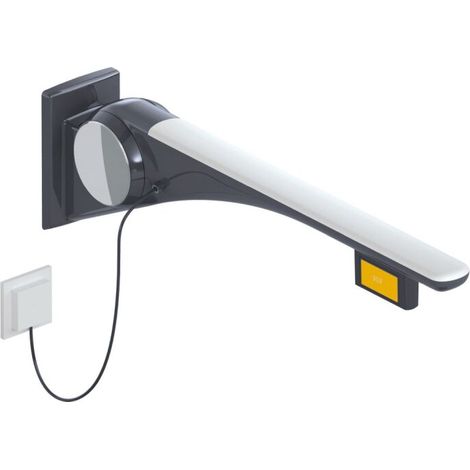HEWI 802.50.46860 Poignée d'appui rabattable SD Basic, 900 mm, droite