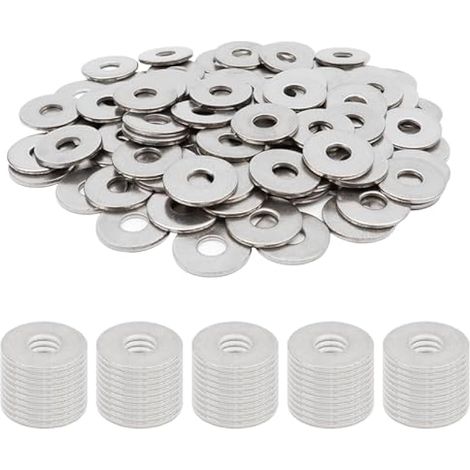 Lot de 100 rondelles M8 - DIN 9021/ISO 7093 - Standard - En acier inoxydable A2 V2A (1/4)