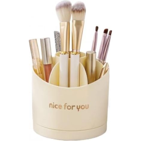 Organisateur de Bureau, Pot a Crayon Rotatif à 360 Degrés avec 7 Compartiments, Porte Crayons Bureau, Rangement Pinceaux Maquillage Organisateur, pour Papeterie Maquillage, L'artisanat (1/5)