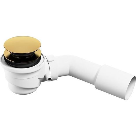 Cersanit Crea - Garniture de vidage de baignoire, ClickClack, or S904-009 (1/2)