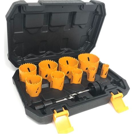 Kit 12 Frese Seghe Bi Metal Fresa A Tazza Sega Per Forare Acciaio Legno Plastica (1/4)
