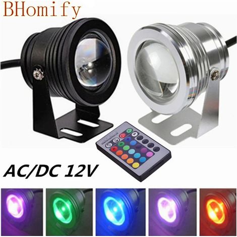 Projecteur LED subaquatique (blanc chaud) 10 W RGB DC12 V IP67 étanche pour aquarium, piscine, voiture, aquarium, piscine (1/5)