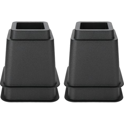 Ensemble de 4 rehausseurs de meubles de 12,7 cm (5 pouces) pour lit et chaise réglables, pieds larges. (1/5)