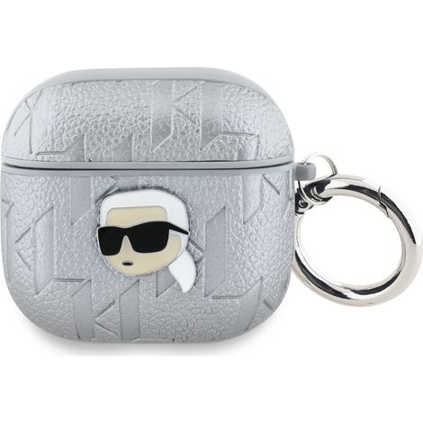 Karl Lagerfeld Monogram Karl Head Hülle für AirPods 4 Silber (1/3)