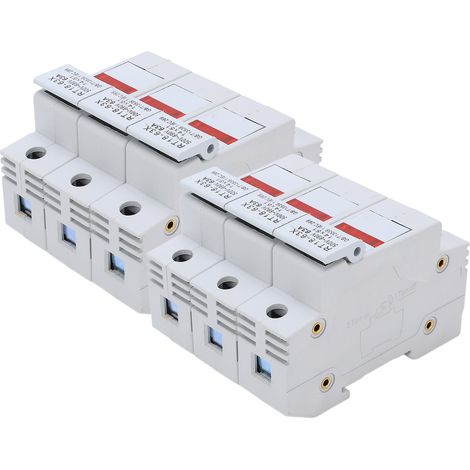 RT18-63X 3P DIN-Schienen-Sicherungshalter mit LED-Anzeige, für 14x51mm RO16-Sicherungskassette, 63A 500-690V (1/5)