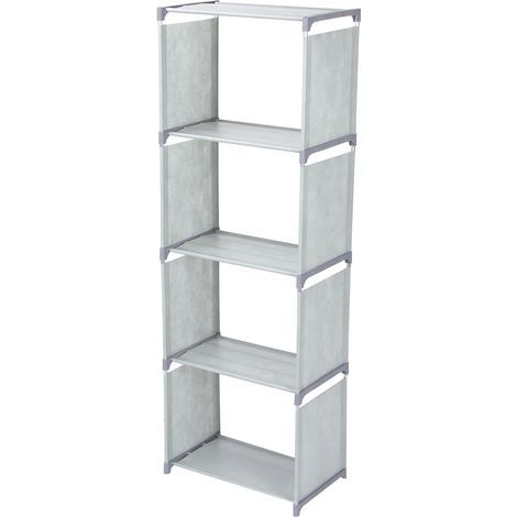 Bibliothèque sur pied, étagère de rangement, étagère de rangement, étagère, organisateur de maison pour salle de séjour, couleur de BedoomGrey (1/5)