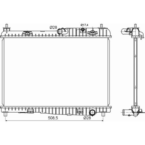 Radiateur, refroidissement du moteur NRF 53152 FORD 1516267 1523440 1548603