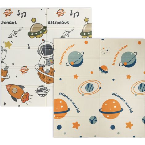 Space-med Baby Plat Mat Double Sided, Foldable, Water-Resistant for Outdoor/Indoor, 177 x 146 x 1.5cm (1/5)