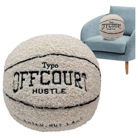 Coussin Ballon De Basket, 25cm Peluche Basket Ball, Ballon De Basket En Peluche, Oreillers Basket-ball En Peluche Doux Moelleux, Jouets En Peluche De Basket-ball Pour Enfant, Décor De Maison (1/5)