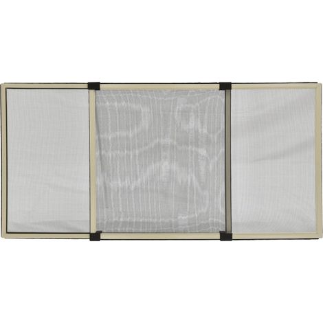 Zanzariera finestra estensibile effe allum bco ral 1013 fib vetro/pvc cm 75/142 h.cm 50