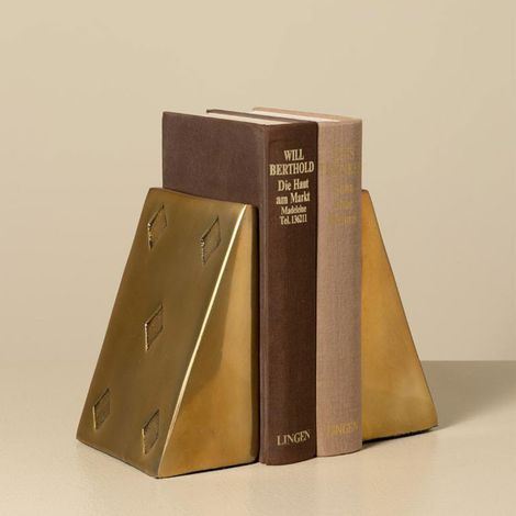 Serre-livres Cartes à Jouer Aluminium Doré 11x7x16 cm (1/4)