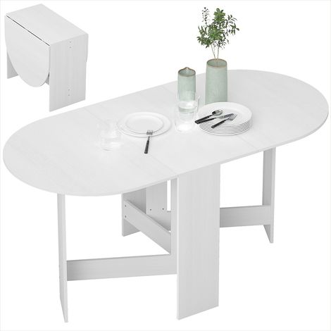 Table de salle à manger Table à manger pliante ovale en panneau (1/5)