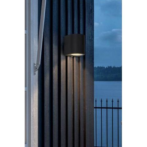 Trade Shop - MODERNE AUSSENWANDLEUCHTE GARTENLAMPE SPOTLIGHT GU10 IP65 ES53 - Schwarz (1/3)