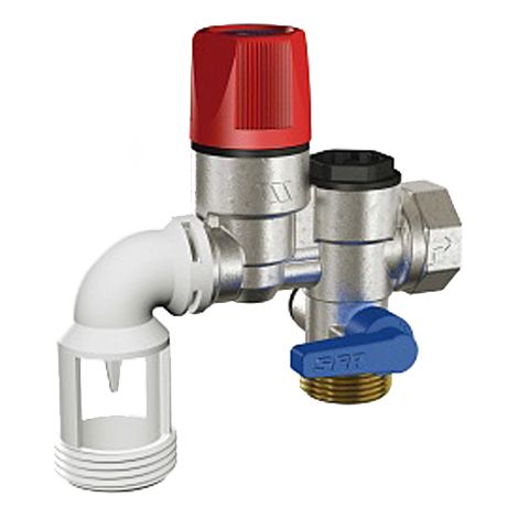 Watts – Groupe de sécurité coudé – Inox – Filetage plomberie 3/4' – Coude métallique orientable pour vidange