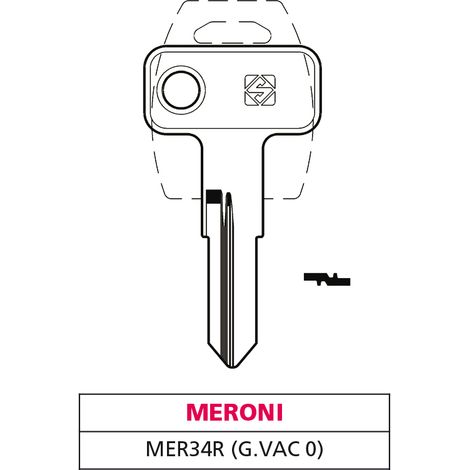 Silca CHIAVE OTTONE MER34R (G. VAC 0) MERONI 10.00 pz