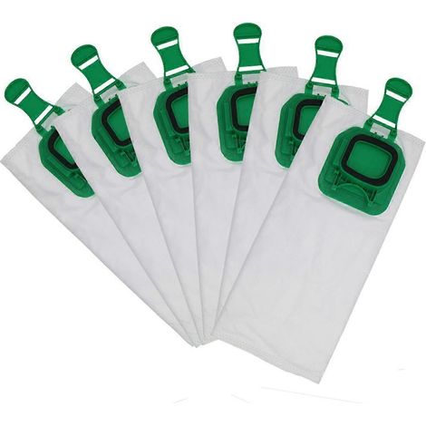 Packung mit 6 Ersatzbeuteln für Staubfilter, kompatibel mit den Staubsaugern Vorwerk VK140, VK150 und FP140.