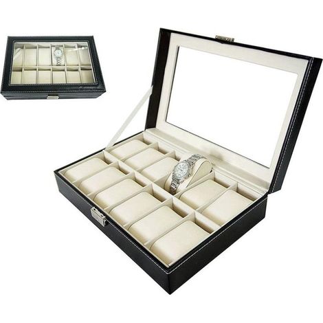 Coffret cuir montre 12 grilles MNS (1/4)