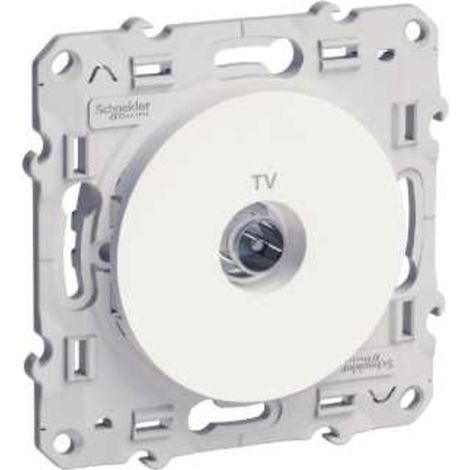Prise TV Schneider Odace Finition: Aluminium