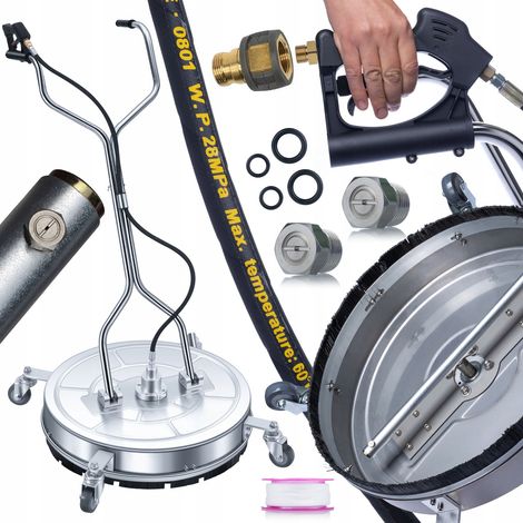 Spazzola Rotante T-Racer 61 cm INOX – Compatibile con Idropulitrici Kärcher HD/HDS EASYLock  Acciaio Inossidabile  2 Ugelli