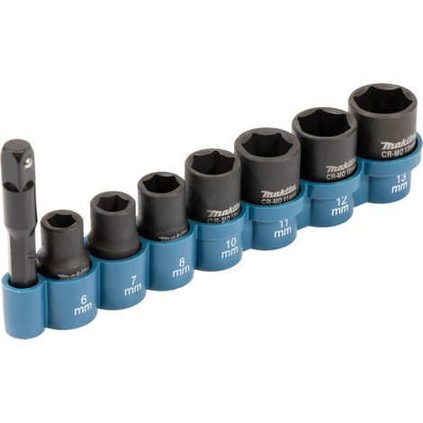Makita E-12289 Set Bussole con adattatore 1/4&Prime 8 pezzi (1/6)