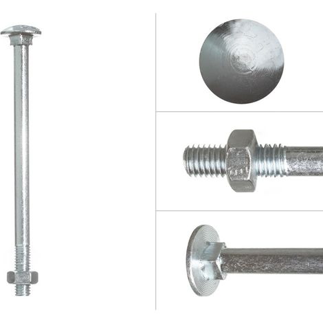 Schlossschrauben Verzinkt M8 x 130 mm - 100 Stück