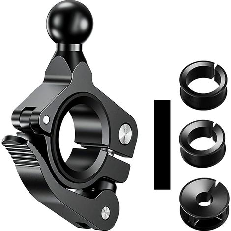 1 Support à Bille, Alliage d'Aluminium, Caoutchouc, Guidon Moto Vélo