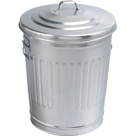 Bote de basura americano de 30 L galvanizado