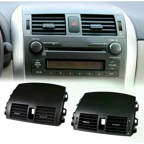 Schwarze Lüftungsgitterabdeckung für die Klimaanlage von Toyota Corolla (2008–2013), Teilenummer 55670-02160 (1/4)