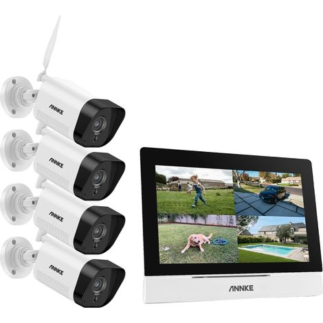 Système de vidéosurveillance sans fil, écran tactile de 7 pouces, audio bidirectionnel, 5MP 4PCS Caméra (1/2)