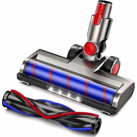 Brosse Motorisee pour V7 V8 V10 V11 V15 SV11 SV12 SV14 SV17 SV22, Tete d'Aspirateur de Rechange Compatible avec 2 Rouleaux pour Tapis et Sols Durs, Accessoire de Remplacement avec 4 Phares LED (1/5)