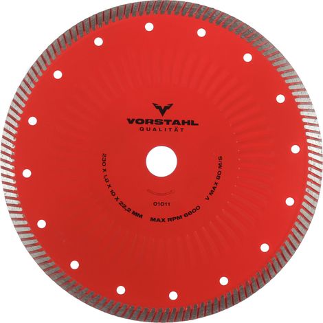 Disque diamanté pour la découpe de carreaux en grès cérame 230 mm Vorstahl (1/5)