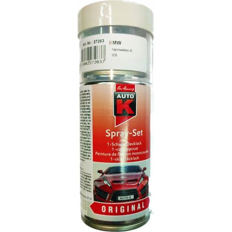 Spray de retoque de pintura para coche BMW 300 Alpinweiss III 150 ml auto K (1/5)