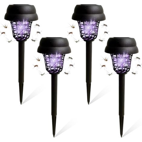 Anti - Moustique Solaire, Lampe Anti - Moustique Extérieure, Anti-Moustique UV à 360°, Destructeur de Mouches Non Toxique,Lampe Anti - Moustique pour Le Jardin de la Cour Arrière de la Maison (4pcs) (1/5)