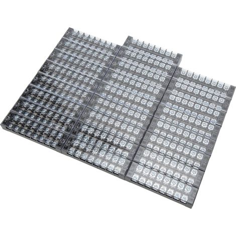 Jeu de 25 Blocs de Jonction TB-2508L, 8 Positions Double Rangée, Barrette de Connexion pour Boîte de Distribution, 25A 600V (1/5)