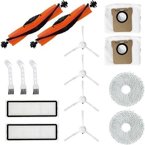 Kit de rechange pour brosse, filtre et sac à poussière pour aspirateur robot Xiaomi X20+, X10+ et X10 PLUS. (1/5)