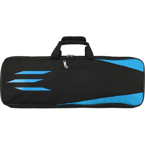 Sac de transport pour arc recurve réglable avec poignée auto-agrippante, étui pliable portable, carquois de flèches, bleu (1/5)