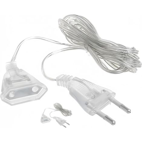 Rallonge Électrique Transparente Rallonge Electrique,Fil Électrique Transparent (5M) (1/5)