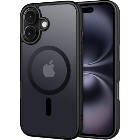Handyhülle iPhone 16 MagSafe Kameraschutz Stoßfest iPhone 16 A-Schwarz (1/5)