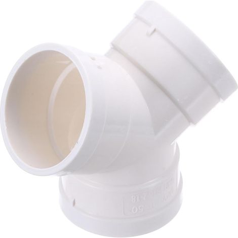 3 Way Duct Splitter, 2"x2"x2" (Socket x Socket x Socket) PVC Y Shape Adapter Pipe Fitting Duct Pipe Connector for Air Ventilation Exhaust DWV (Drain, Waste and Vent), Blanc (1/5)
