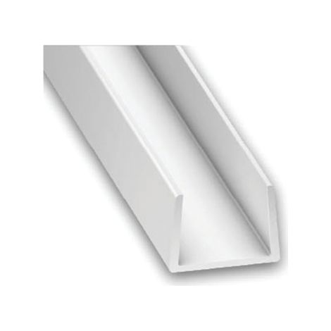APU2B NICOLL Perfil en forma de U - Para panel de fachada blanco - L. 2 m - APU2B (1/2)