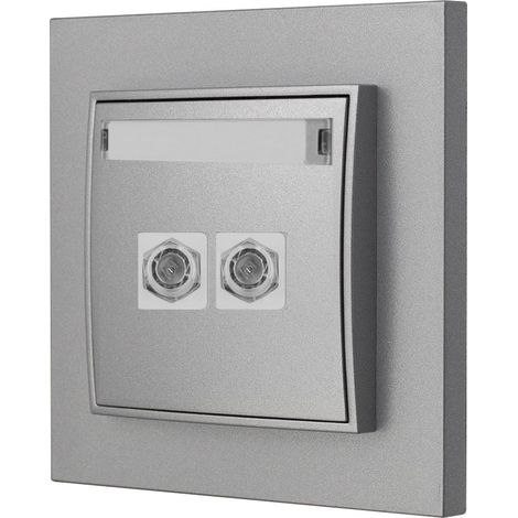 2 supports d'antenne avec cadre Karlik Mini, couleur argent (1/3)