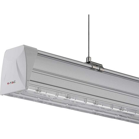 Plafonnier LED linéaire 50 W 150 cm double lentille symétrique 4000 K IP20 dimmable (1/4)
