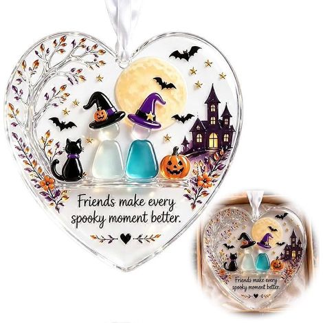 Halloween Sea Glass Figurine Friendship Ornament 8Cm Acrylic 8 Cm Compact (1/5)