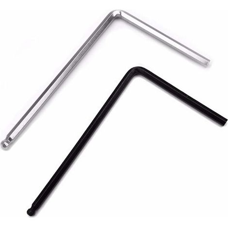 2 PCS Clé de Guitare, Clé Allen Bout Sphérique Ajustement Outil De Truss Rod Pour Guitare, Outil de clé en métal 4mm / 5mm Boule pour Martin Guitare Acoustique,T-Audace (1/5)